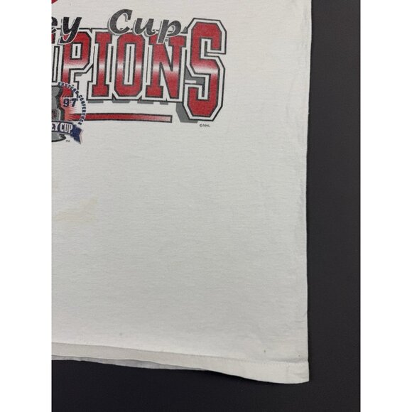 Rare Vintage 90s 1997 Detroit Red Wings Stanley Cup Champions NHL Hockey XL Tee - Picture 7 of 14